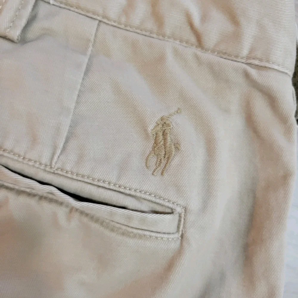 POLO RALPH LAUREN BEDFORD CHINO PANTS MENS 40X31.5 KHAKI TAN FLAT FRONT COTTON